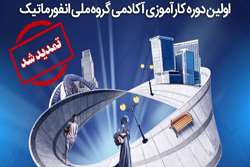 اولین دوره کارآموزی آکادمی گروه ملی انفورماتیک برگزار می‌شود